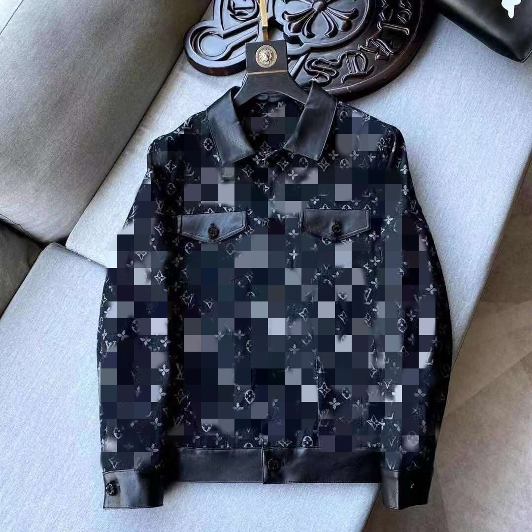 

Luxury Designer Denim Jacket 2021 Autumn and Winter Fashion Mens Jean Outwear Male Cowboy Plus Size, Black;brown