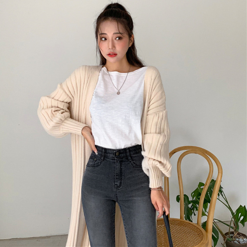 

Women's Sweaters Rough autumn long open spot female casual sweater of large solid dimensions mesh cardigans topos jk449 7GLW, 1# shoe box