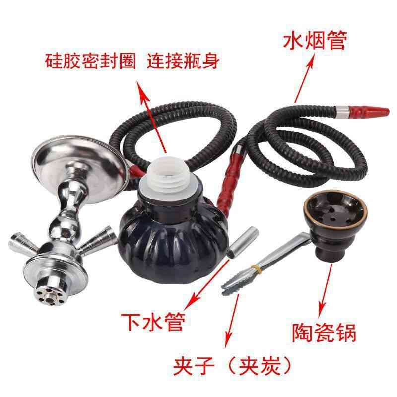 

Special Arab hookah small double pipe hookah filter hookahs Compact and portable metal