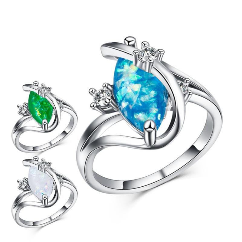Wedding Rings Loredana Fashion Jewelry Love Series For Women.Exquisite Romance Zircon Polychromatic Oval Artificial Opals Ring-image-711433033