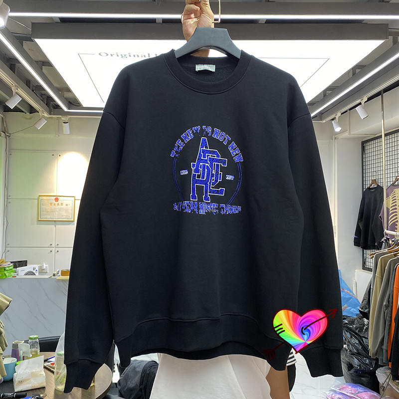 

Sweatshirts 2021FW Men Women High Quality Fleece Blue Embroidered Hoodie