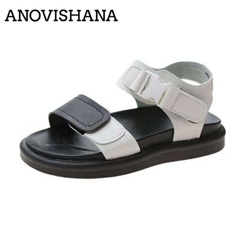 

2021 Ladies Sandals 3cm Heels Thick Bottom Patchwork Buckle Soft Non-Slip Colorful Sports Casual Summer A3387, Black