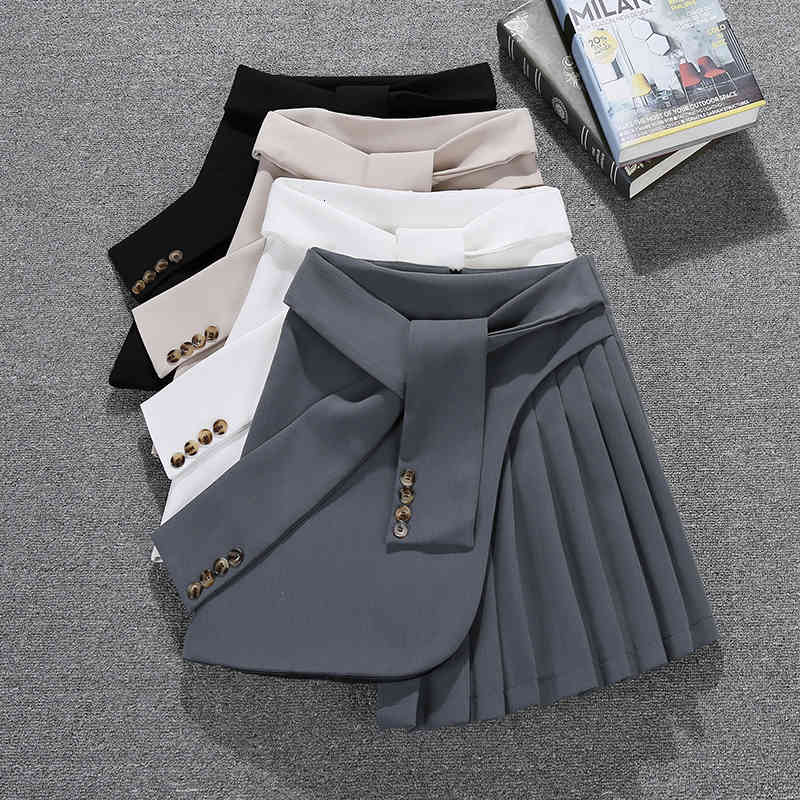 

skirts saia plissada feminina cintura alta, saia curta de renda, plissada, casual coreana, syih, Black