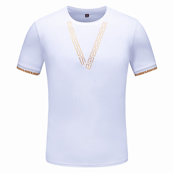 

2021Casual fashion couple loose short-sleeved T-shirt men, White;black