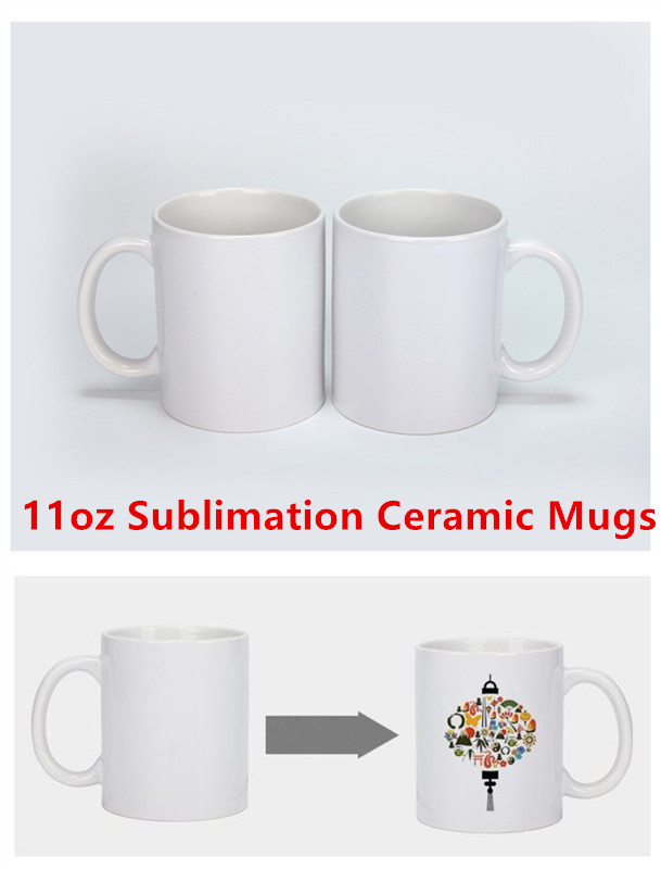 

Blank White Sublimation Mugs 11oz Blank Ceramic Mugs Ceramic Coffee Mugs Sublimation Blanks Classic Cup for Coffee Milk Hot Cocoa Tea Latte and DIY