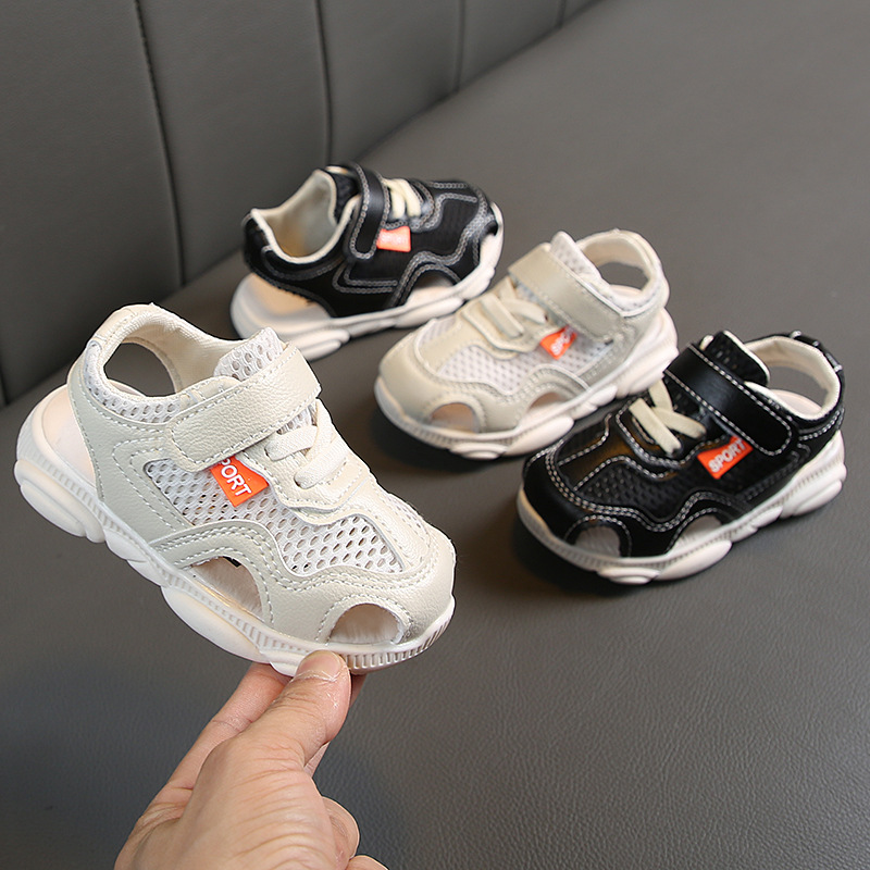 

Boys Beach Shoes New Fashion Kids Sandals Closed Toe Children's Shoes for Toddler Boys Soft School Running Shoes, Beige
