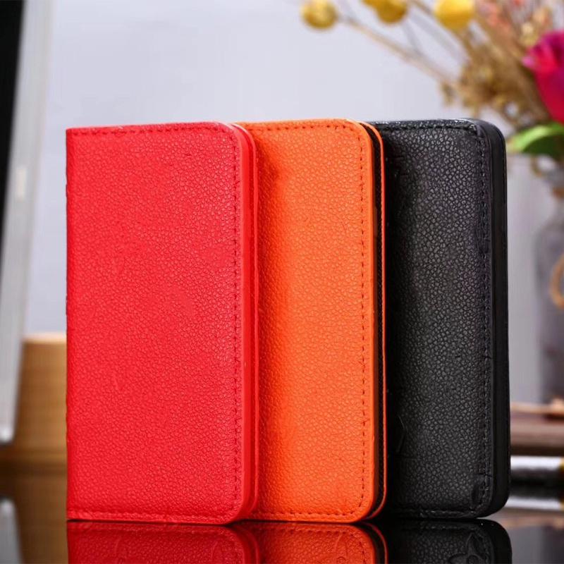 

Flip wallet Luxury Designer Card Holder Leather Mobile Phone Cases for iphone 12 11 13 Pro Max X XS XR 7 8 PLUS case High Quality Cover, Red