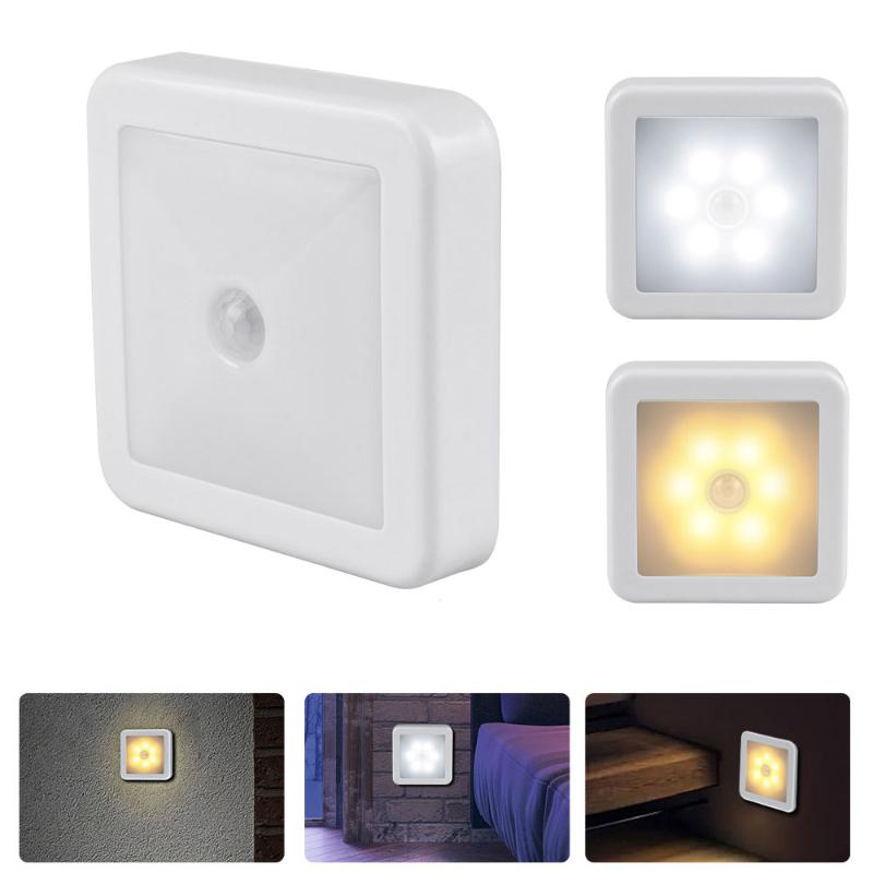 

Night Lights Smart Motion Sensor LED Light Wall Lamp Cabinet Battery Operated WC Bedside For Room Hallway Pathway Spotlight