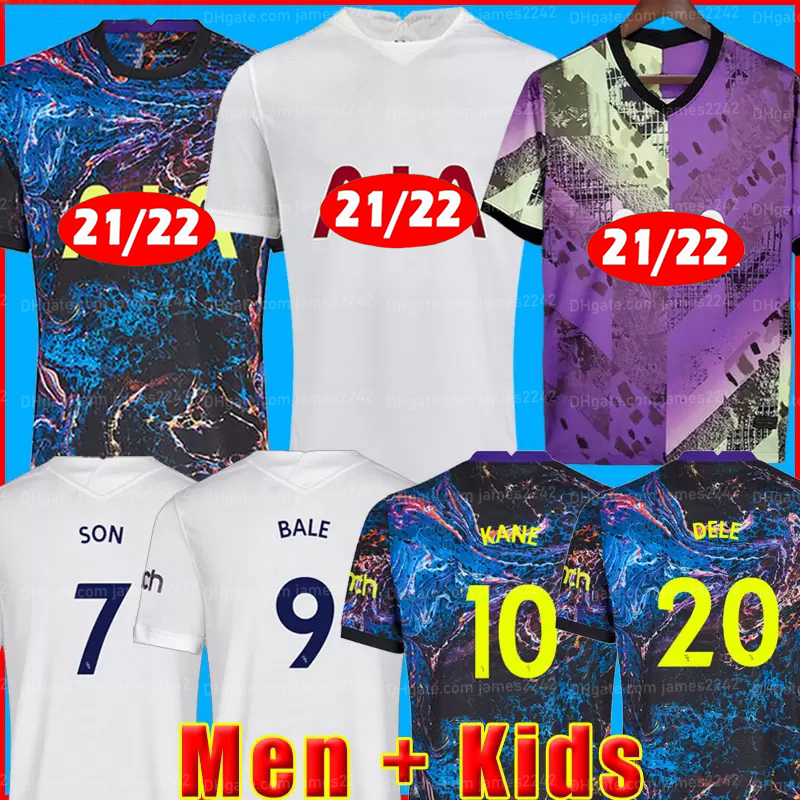 

Custom 2021 2022 DELE SON BALE KANE jerseys HOJBJERG BERGWIJN 21 22 LUCAS soccer football shirt uniforms spurs men + kids kit tops, Kids home