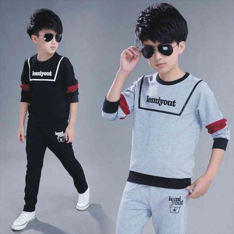 

boys clothes sport suit casual boys clothing sets autumn letter two pieces children clothing set kids tracksuit clothes, White