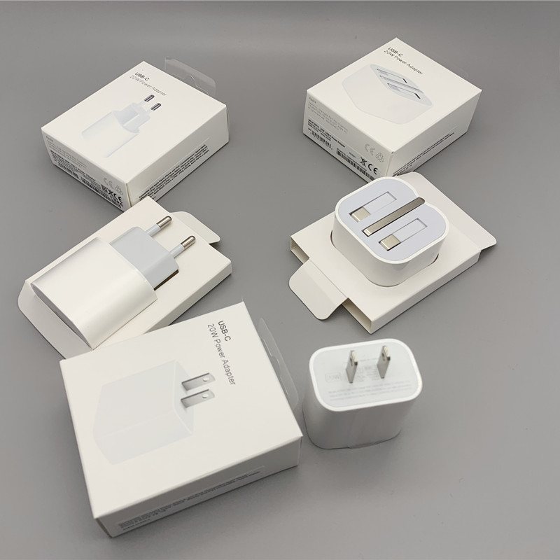 

for Apple 20W PD Fast Charger for iPhone 12 Pro Max USB C C2L Adapter US EU Travel QC3.0