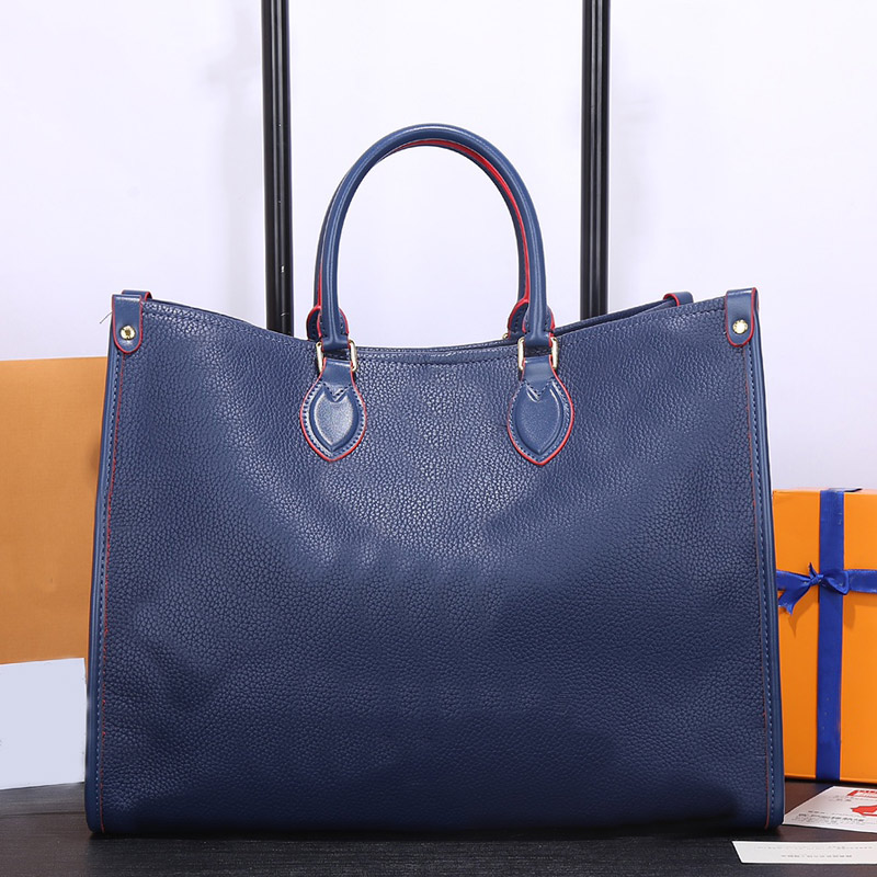 

Large Tote Shopping Bag Medium Fashion Handbag Genuine Leather Embossed Letter High Quality Women Brand Shoulder Bags M45717