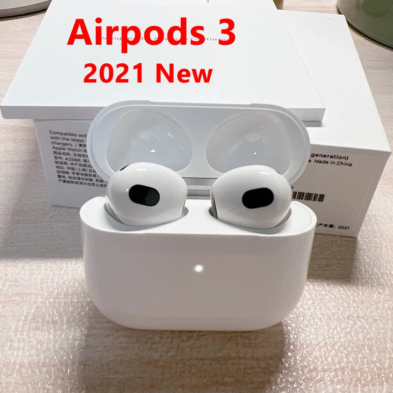 

Airpods3 Airpods Pro TWS Earphones Gps Rename pro pop up window Bluetooth Headphone paring wireless Charging case, White