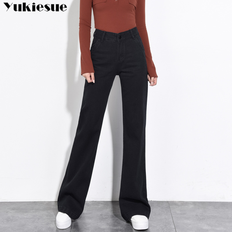 

Vintage Wide Leg Jeans Big Pockrt Loose Washed High Waist Denim Pants Long for Women Pantalon Femme black Dark Blue 210518, 900blue