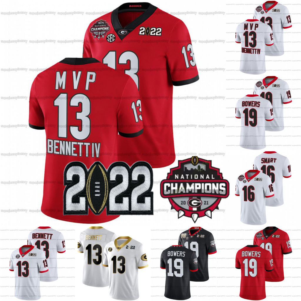 

2021 Champions Georgia Bulldogs UGA Football Jersey Stetson Bennett Kirby Smart Brock Bowers IV JT Daniels Kendall Milton Zamir White Ladd McConkey J. Davis James, 46 ared spurgeon