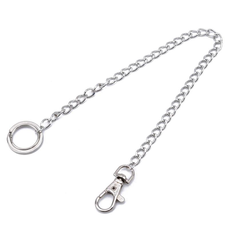 

Keychains Long Metal Wallet Belt Chain Rock Punk Trousers Hipster Pant Jean Keychain Ring Clip Keyring