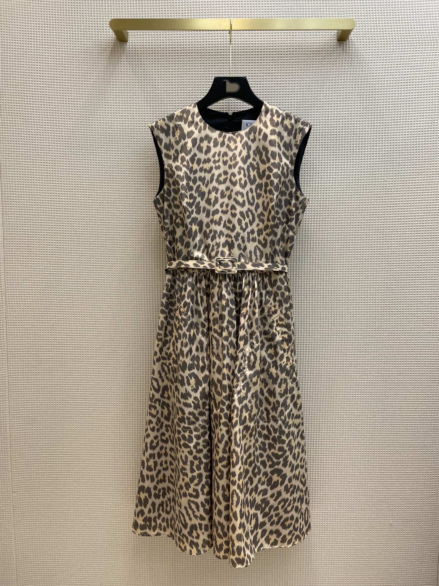 

2021 O Neck Sleeveless Panelled print Fashion Milan Runway Designer Dress Brand Same Style Dress 0512-23, Multi