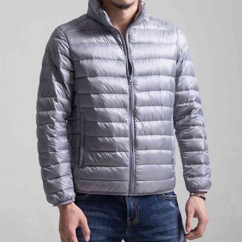 

Men's Down & Parkas Winter Fashion Casual Slim Solid Stand Collar Ultralight Windproof Parka Coat Warm White Duck Jacket F5cS# 1PSN, 1# shoe box