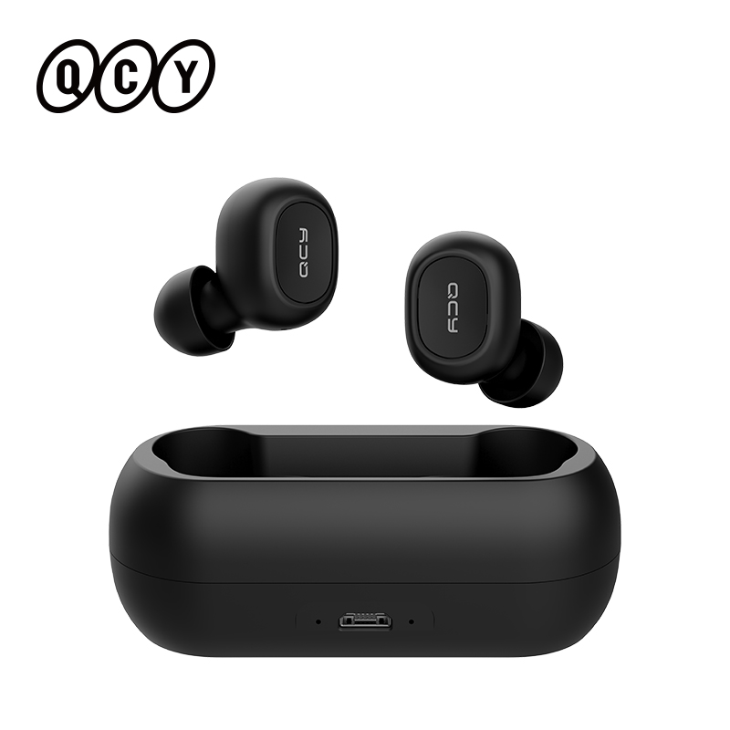 QCY T1C QS1 Bluetooth 5.0 Earphone Wireless 3D Stereo TWS Headphone with Dual Microphone Headset HD Call Earbuds Customizing APP-image-725594768