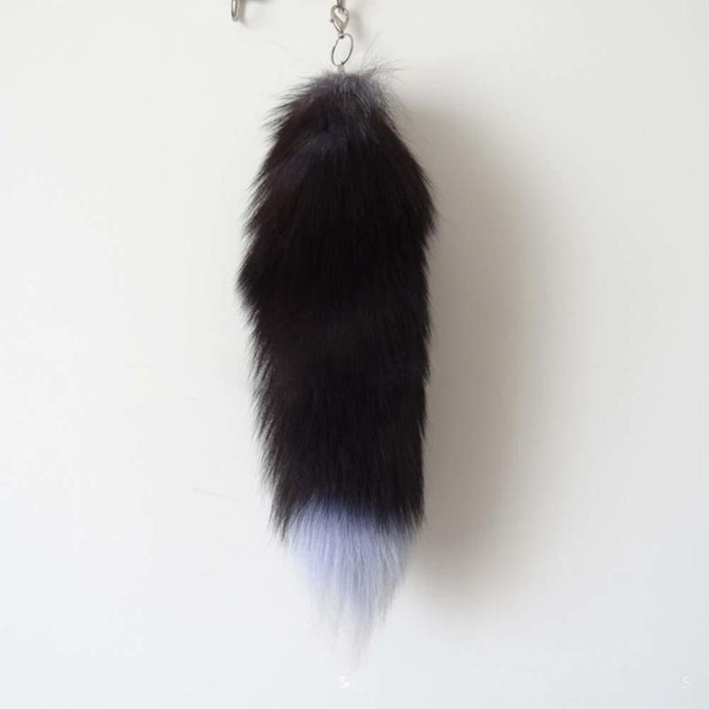 

Keychains Women's Bag Charm Tail Keychain Long Fur Handbag Trinket Pendant Accessories Furry For Bags Key Chains