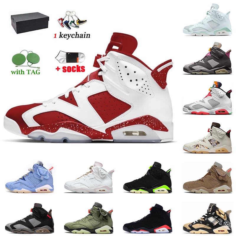 

Newest 2022 Red Oreo Designer Jumpman 6 Basketball Shoes Bordeaux Cactus Jack Mens Women High OG Retro Sneakers Size US 13 Black Infrared Tiffany Blue 6s Sports, D35 40-47