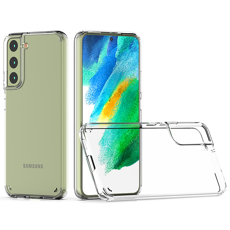 

For Samsung Galaxy S22 Ultra S22plus S20 FE Phone cases 1.5mm Clear Acrylic Hybrid Case Shockproof Nonslip Grip Protective Cover, Transparent/clear