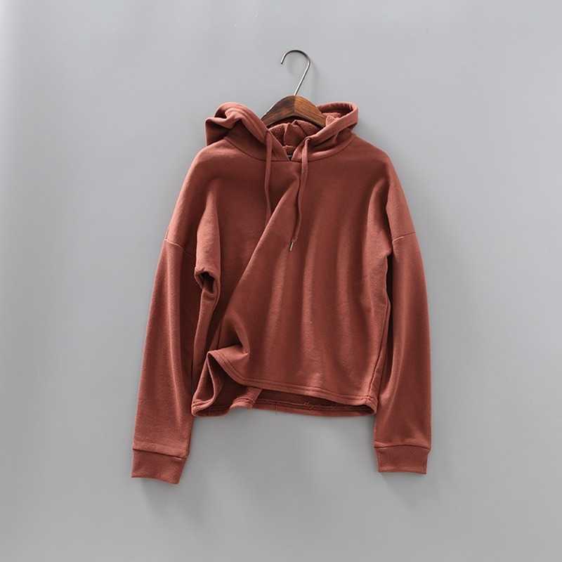 

HXJJP Women Hoodies Sweatshirts Spring Autumn Plus Size Long Sleeve Pullover Hoodie Female Casual Thin Hooded Sweatshirt 210607, Black