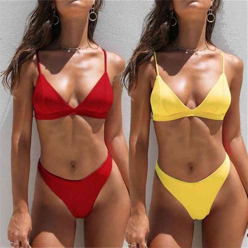 

Thong Bikinis Women Sexy Swimwear Female Swimsuits Solid Bikini set Black Brazilian Biquini Bathing Suit Beachwear 210629, Bk157501