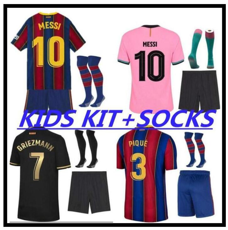 

2021 ANSU FATI Messi GRIEZMANN DE JONG PJANIC COUTINHO soccer jersey Football shirt 20 21 Sports BARCELONA adult Men + kids kit ., Black;yellow