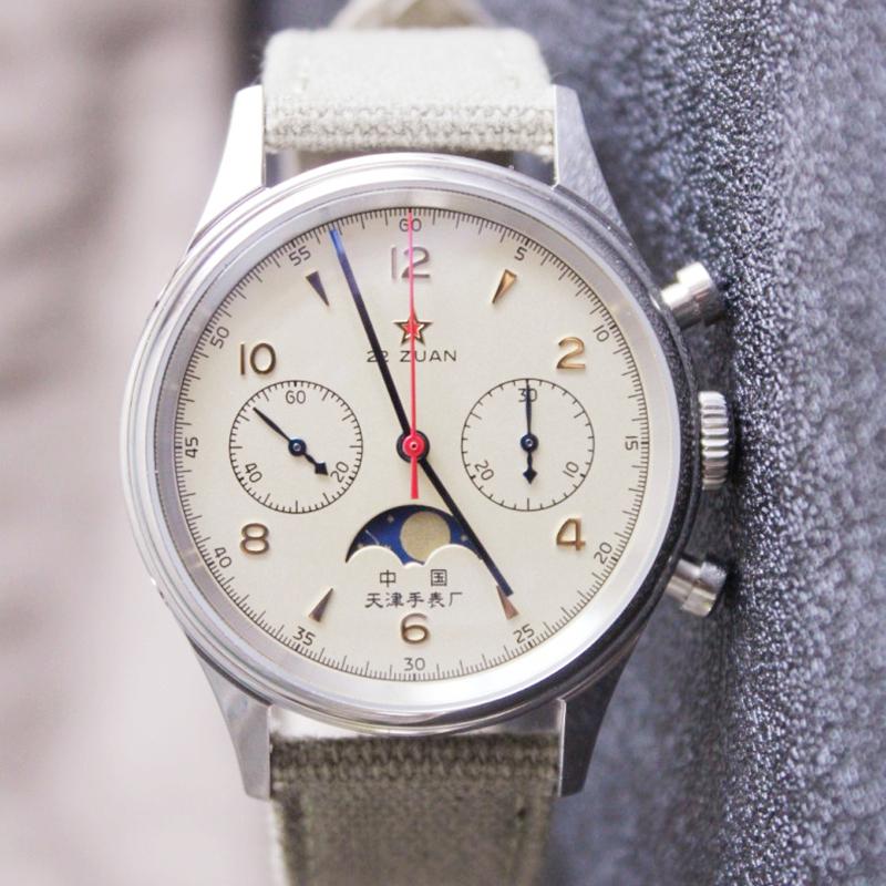 

Wristwatches 1963 Watch 40mm Mechanical Sapphire Mirror Flying Aviation Chronograph Retro Multifunctional Military Tough Guy, 1963 watch-i