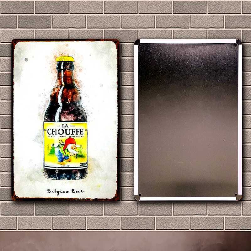 

Belgian Beer Duvel Ricard La Chouffe Leffe Tin Art Metal Sign Home Decor Painting 20*30 CM Size Dy189