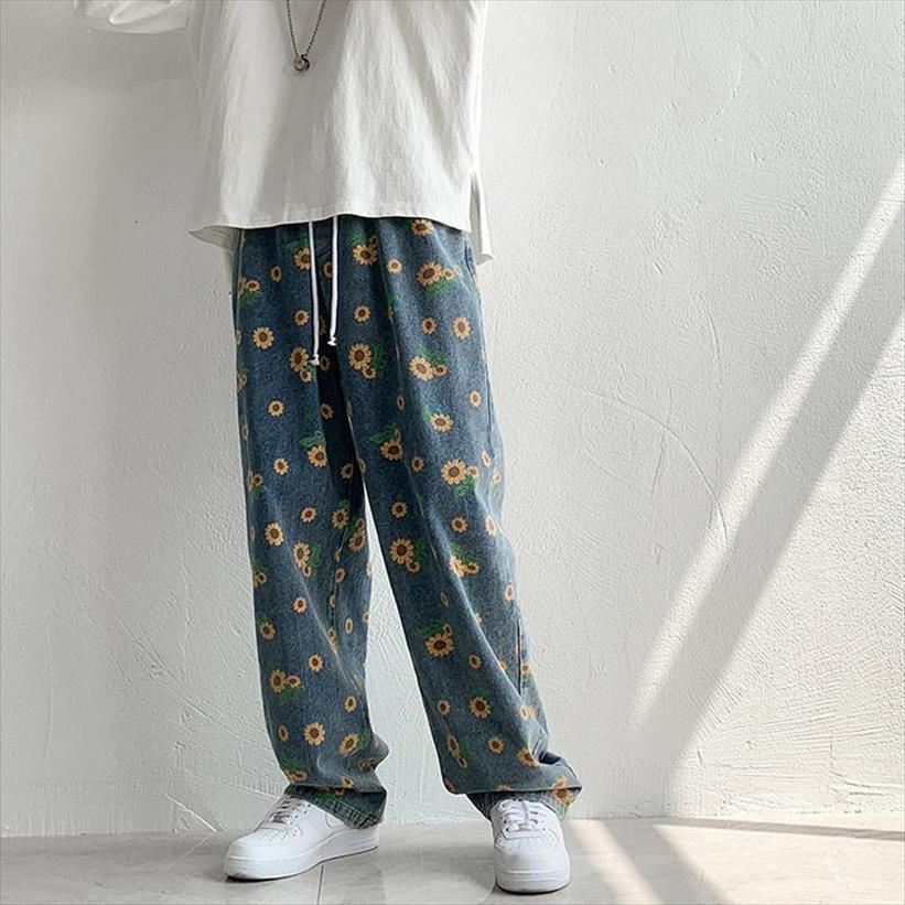 

hip hop graphic printed jeans women pant woman autumn fashion trousers casual oversize korean streetwear male pants, Black