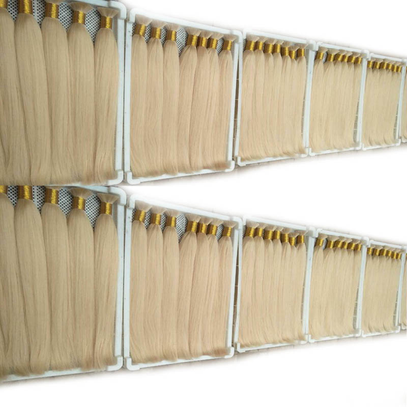 

Top sale Hair Brazilian Bulk Hair For Braiding 3 Bundles Lot 100% Human Straight wave Color 613#