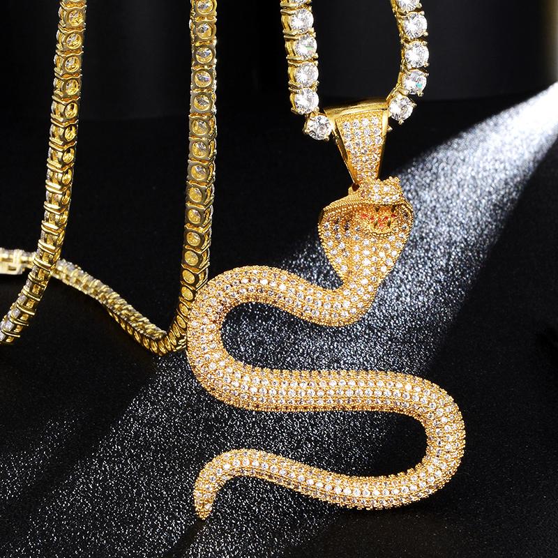 

Necklace Pendant Charm Chain For Women Men Cubic Zircon Gold Silver Color Hip Hop Jewelry Drop Chains