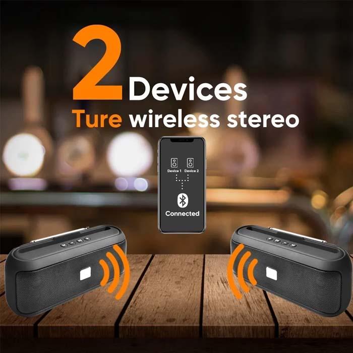 Wireless portable bluetooth speaker with FM radio 10W stereo column, car wireless stereo-image-699115261