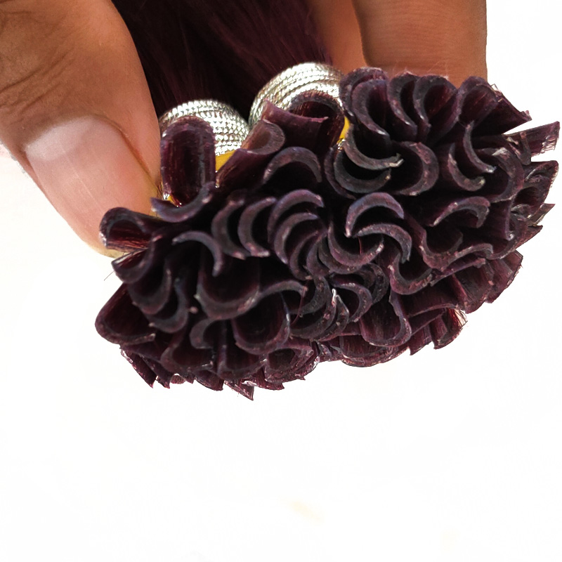 

Top 10A Grade Double drawn Nail U Tip Virgin remy Hair 1g/s #1 100st Keratin HairExtension