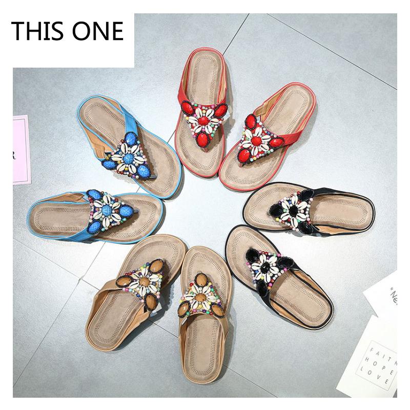 

Slippers 2021 Fashion Summer Shoes Women Flip Flops Flat Heel Beach Women's Plus Size 35-45, Black