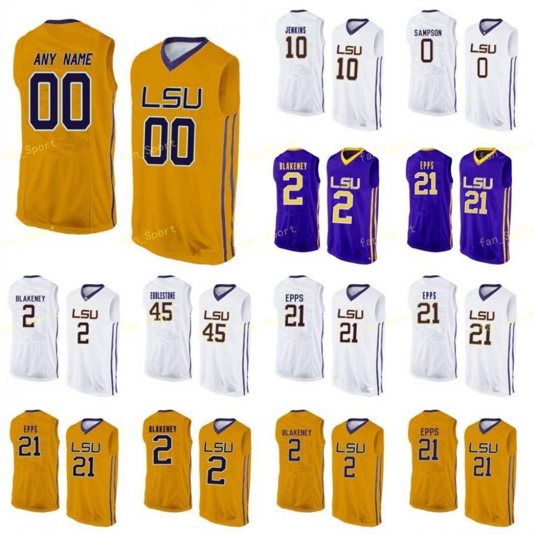 

NCAA College LSU Tigers Basketball Jersey 0 Darius Days Naz Reid 1 Ja'vonte Smart 10 James Bishop 11 Charles Manning Custom Stitched, Black
