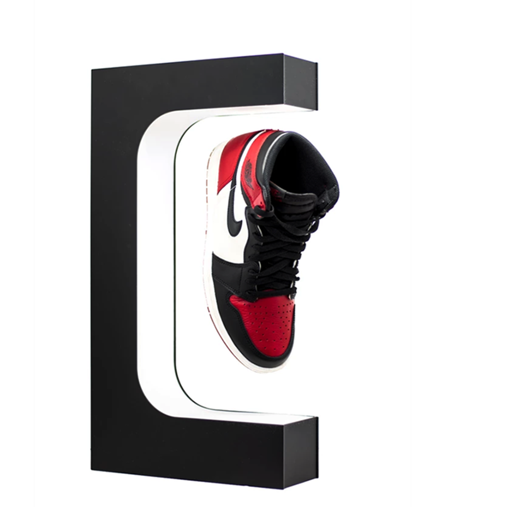 

Magnetic Floating Levitating Shoe Display Levitation Stand Holder Platform Rotating Sneaker Acrylic Rack With Led lighting