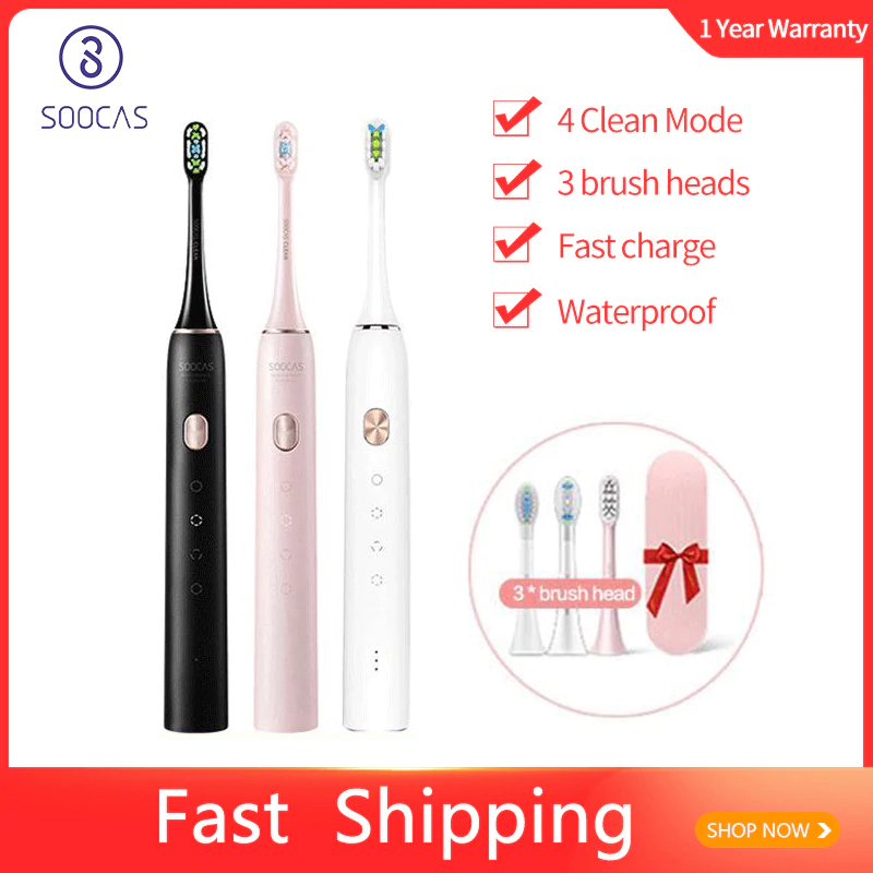 

SOOCAS X3U Sonic Electric Toothbrush Ultrasonic Automatic Upgraded USB Rechargeable Fast chargeable Adult Waterproof Tooth Brush