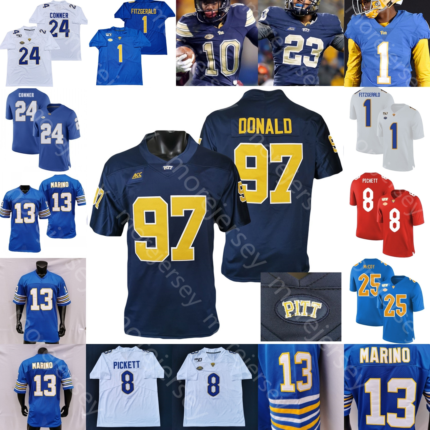 

Pittsburgh Football Jersey NCAA College Aaron Donald Dan Marino Kenny Pickett Kedon Slovis Rodney Hammond Jr. Wayne Abanikanda Carter Mumpfield Fitzgerald McCoy, White