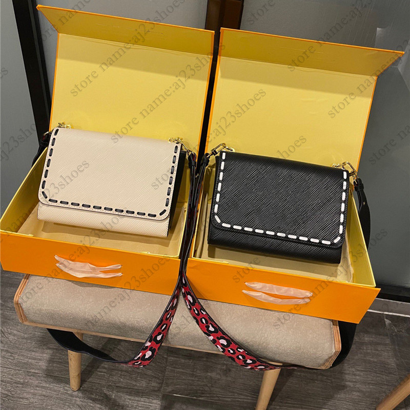 

Twist PM designer Bag Black Red White Wild at Heart flap Purse Wallet cross-body leopard print luxury handbags M58723, 01