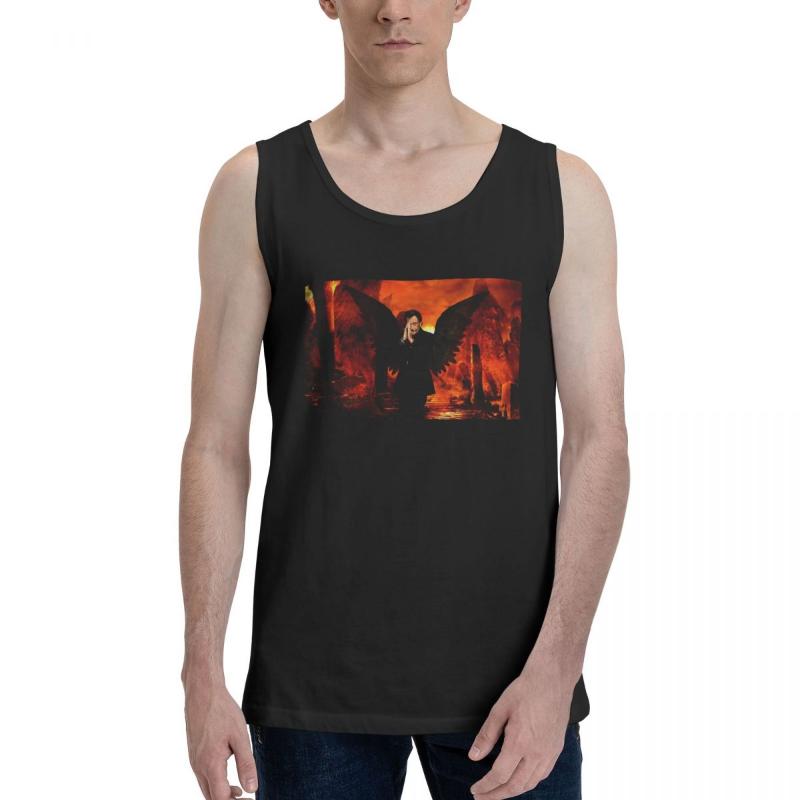 

Men' Tank Tops Top Shirt Johnny And Hallyday Poster B Novelty R337 Vest Men Set Graphic Cool Sleeveless Garment, White;black