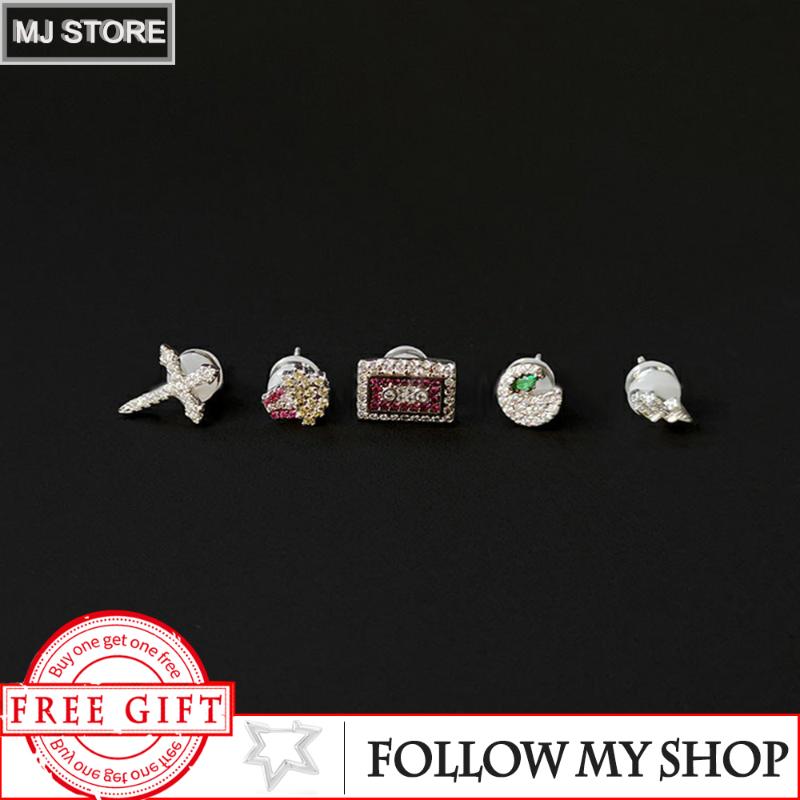 

Dangle & Chandelier S925 Sterling Silver French Fries Earrings Fashion Personality High-end Monaco Jewelry Woman Gift