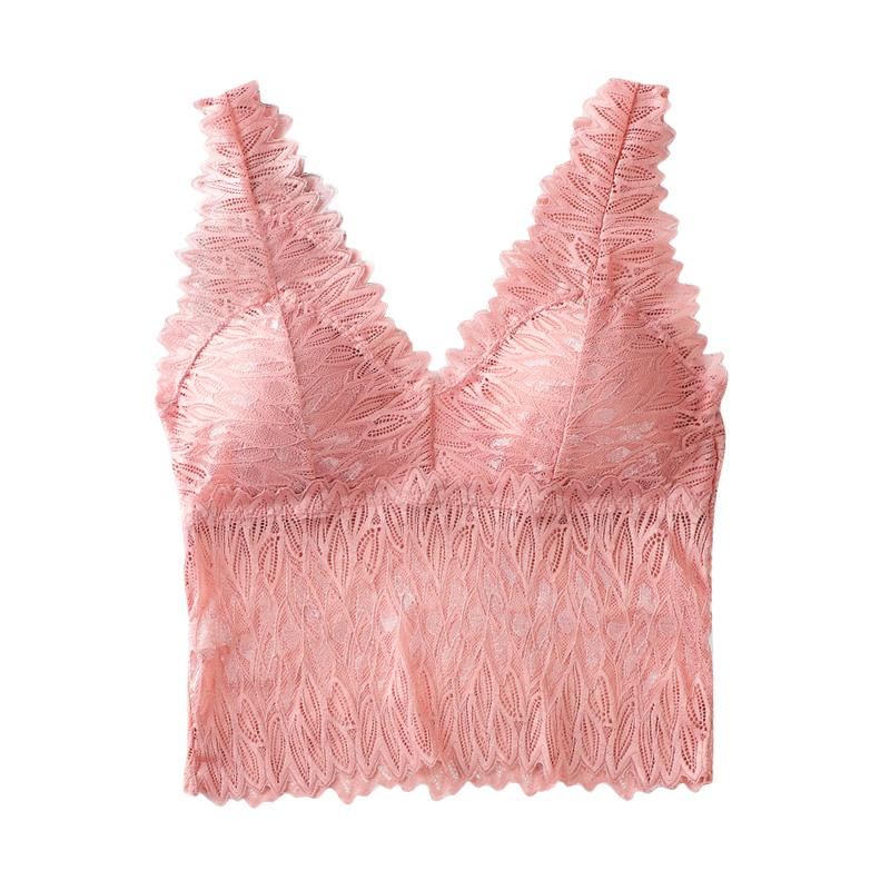 

Women's Shapers 2021 Women Sexy Camisoles Tanks Intimates Deep V-neck Soft Lace Bralette Hollow Out Tank Tops Sleeveless Vest