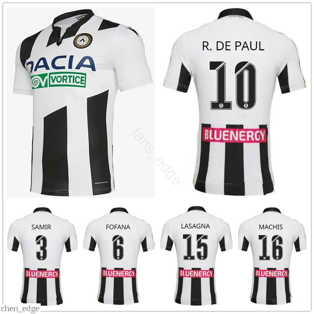 

2019 2020 Udinese Calcio Soccer Jerseys OKAKA LASAGNA DE PAUL CRISTO WALACE NESTOROVSKI Custom Udinese Home Black 19 20 Football Shirt, Black;yellow