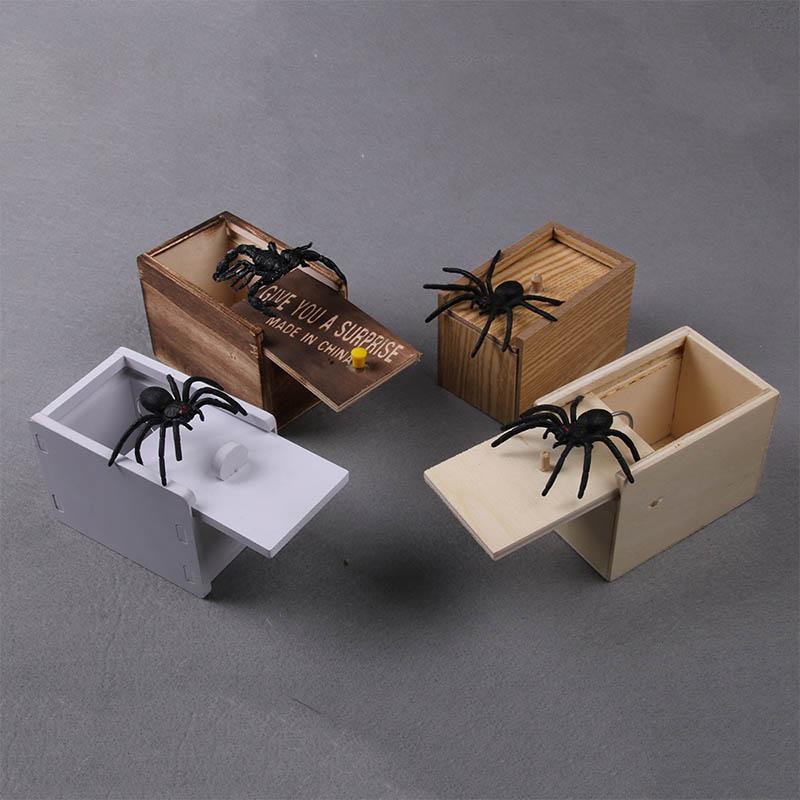 

Party Favor Shocking Scary Prank Stuff Scare Box Halloween Decoration Harmless Wooden Surprise Toys April-Fools' Day Gift 1Pcs