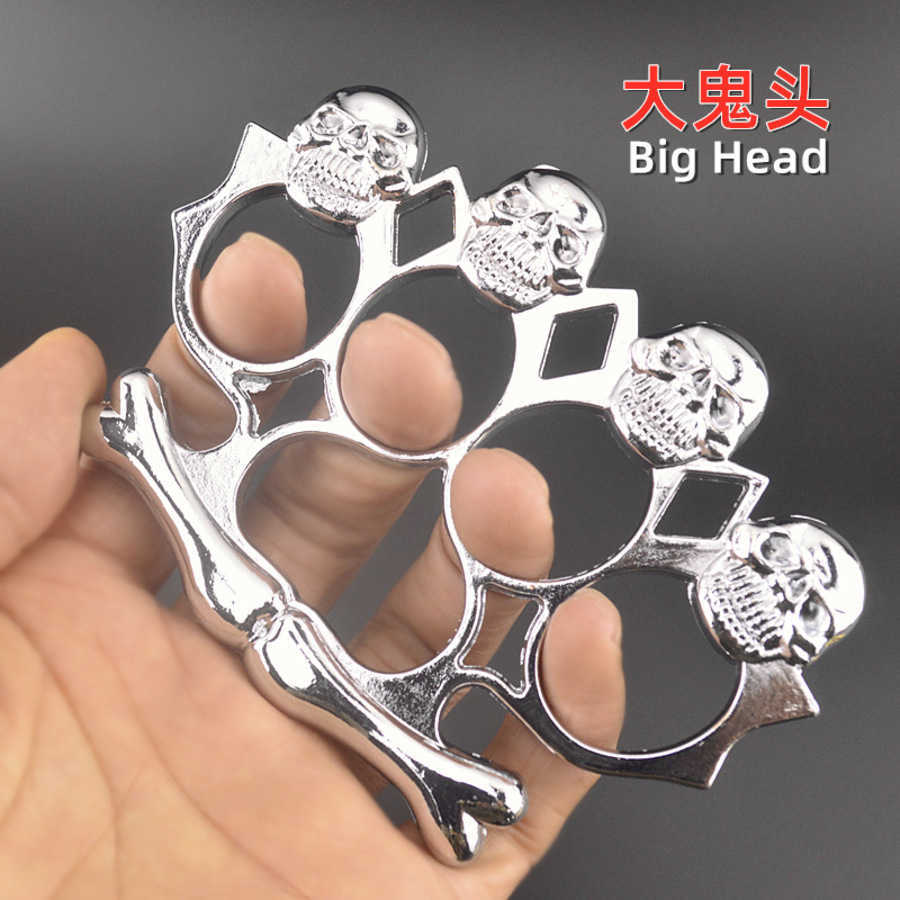 

Boxing Finger Tiger Ring Iron Four Fingers Thickened Big Ghost Fist Clasp Legal Self Defense Designer Hand Brace V0ET