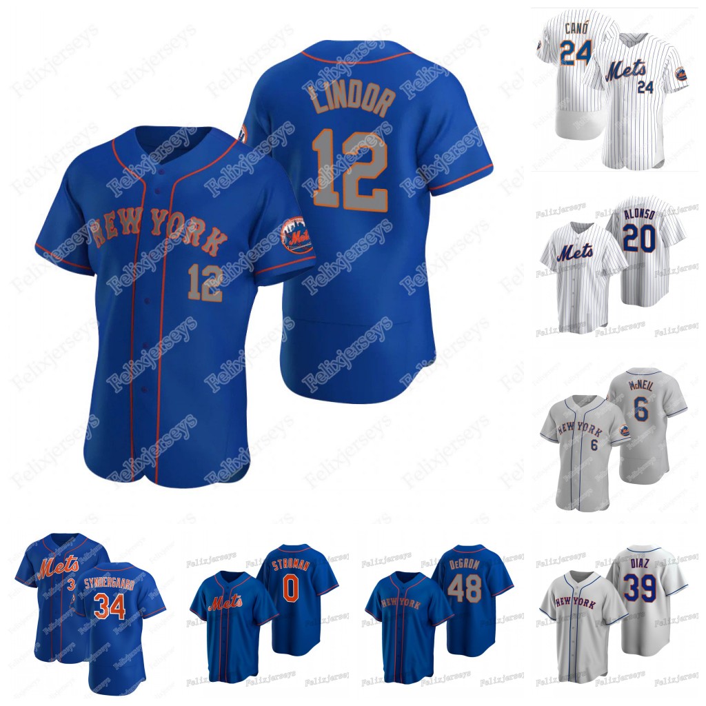 

New York Custom Mets 12 Francisco Lindor Pete Alonso Jeff McNeil Jacob deGrom Edwin Diaz Marcus Stroman Jonathan Villar J.D. Davis Jersey, Youth s-xl blue 1