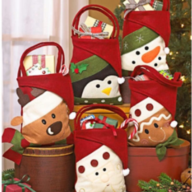 

Christmas Decorations 2022 Santa Claus Tree Gift Bags Merry Candy Bag For Home Navidad Year